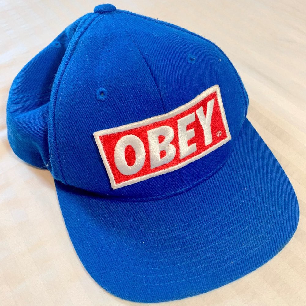 Obey Men's Baseball Cap Blue and Red